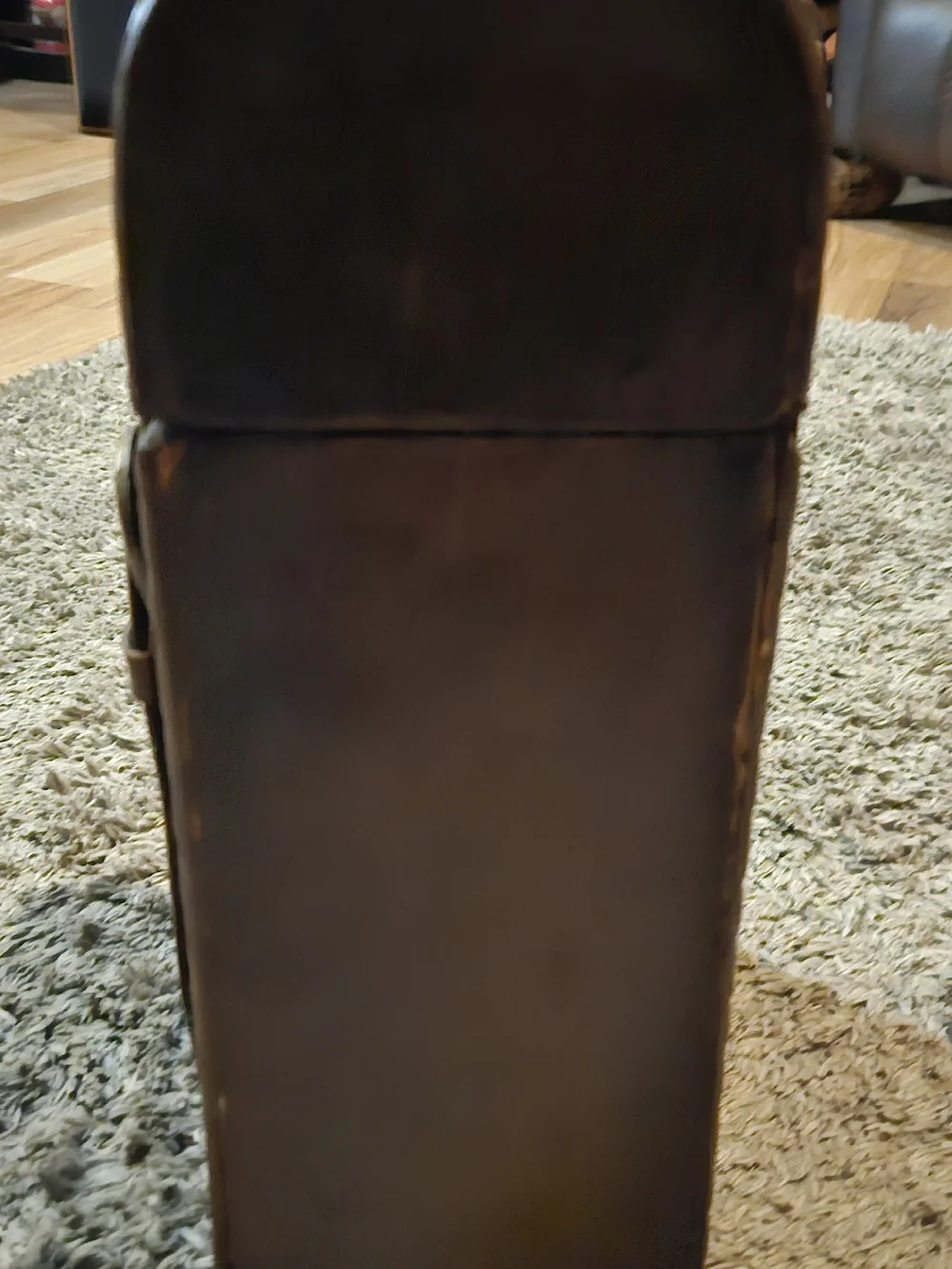 Men's Brown Leather Vertical Satchel Bag - Classic Carry